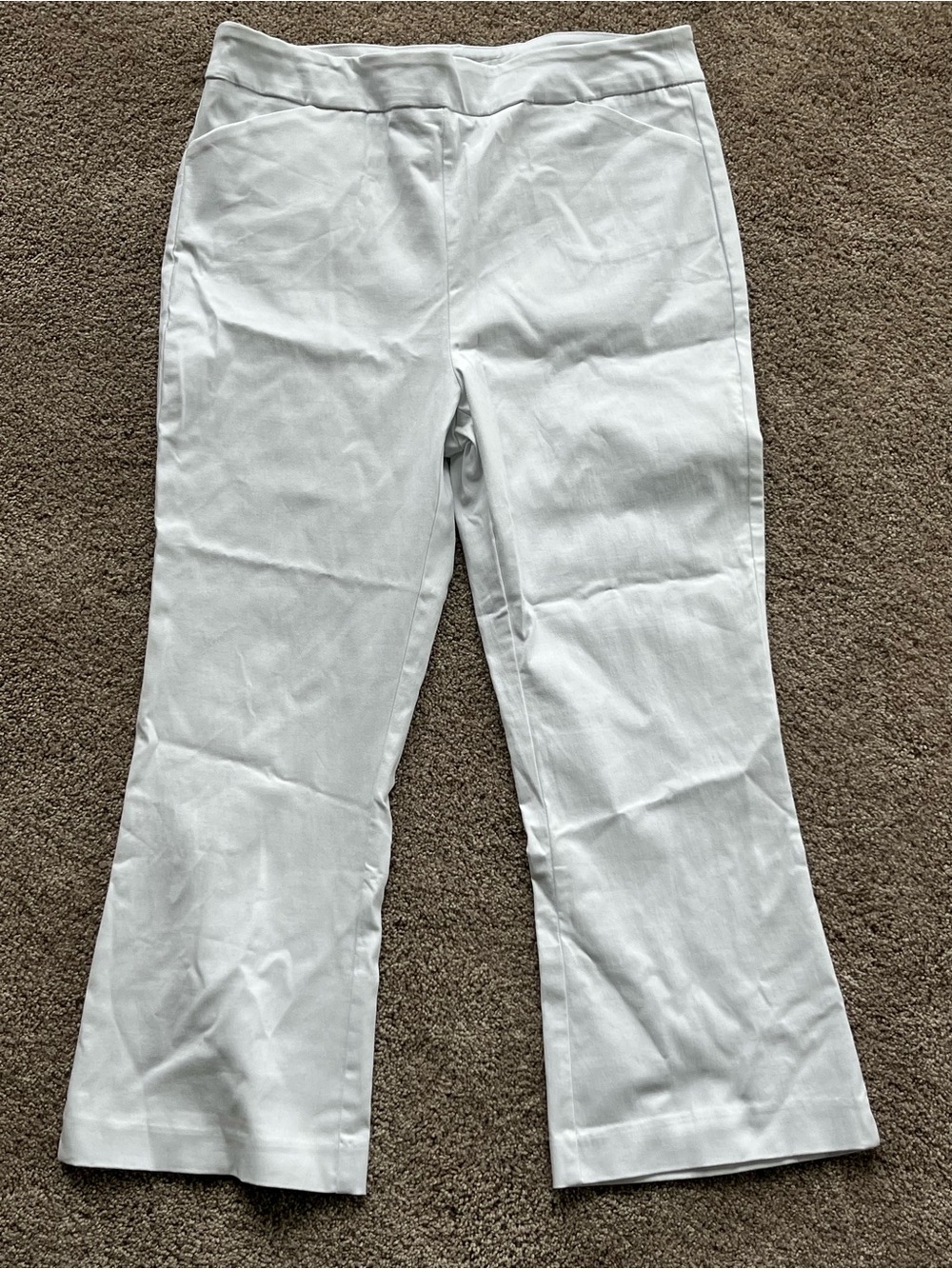 Women’s XL new White Stretch Pull-On Casual Pants